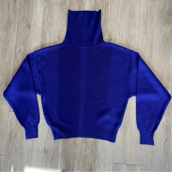 80s OBERMEYER Ski Turtleneck Sweater Raglan Sleeve Purple Aprés Ski Vintage Warm - Picture 3 of 14